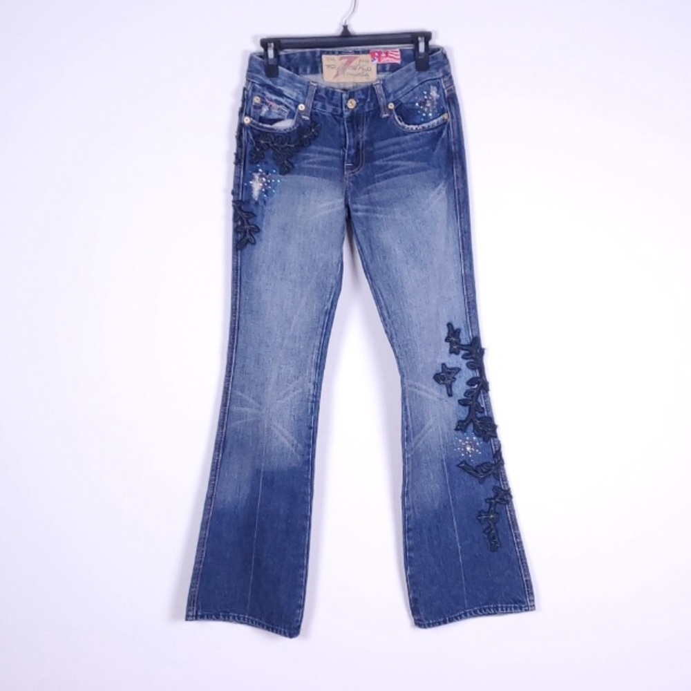 7 FOR ALL MANKIND GREAT WALL OF CHINA FLARE JEANS.